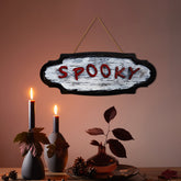 20.5" Red and Gray Animated 'Spooky' Halloween Sign